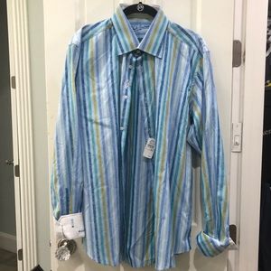 Mens Long sleeve stripped dress shirt